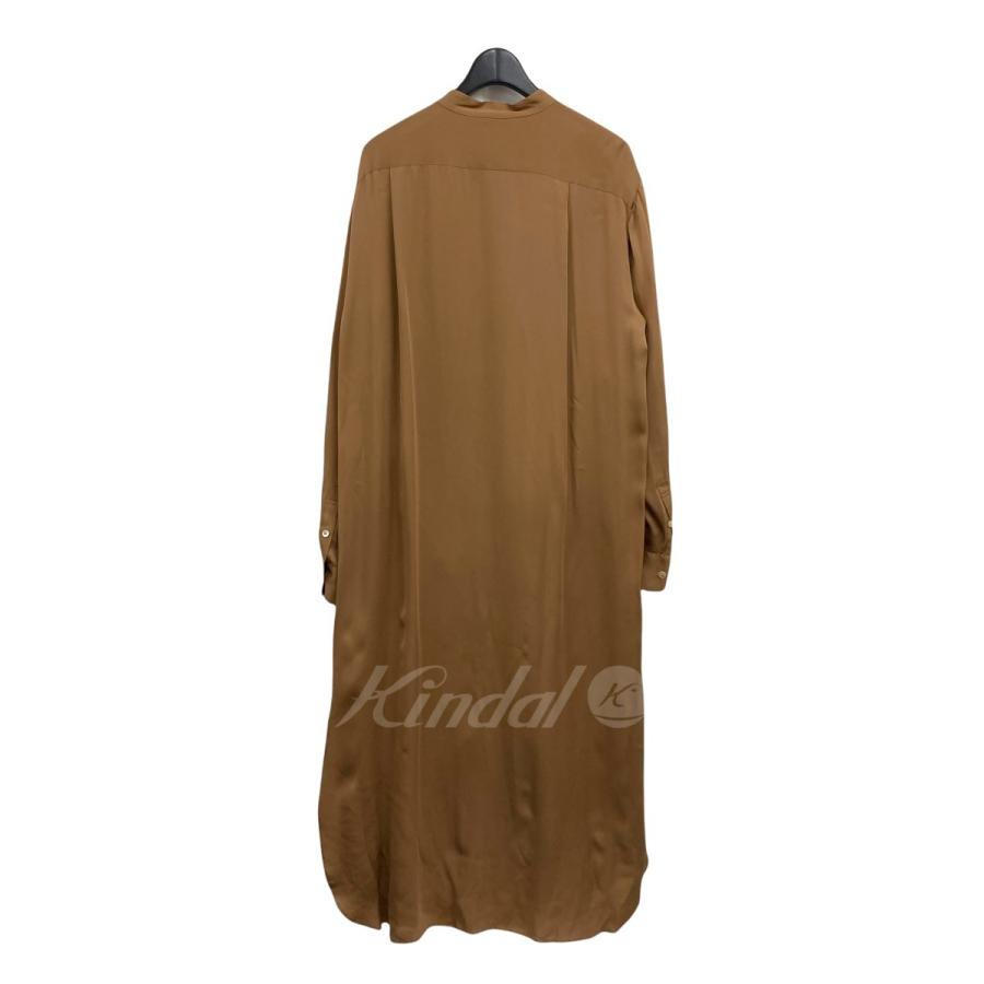 AURALEE 「SILK SATIN GEORGETTE ONE-PIECE」 ワンピース ブラウン 