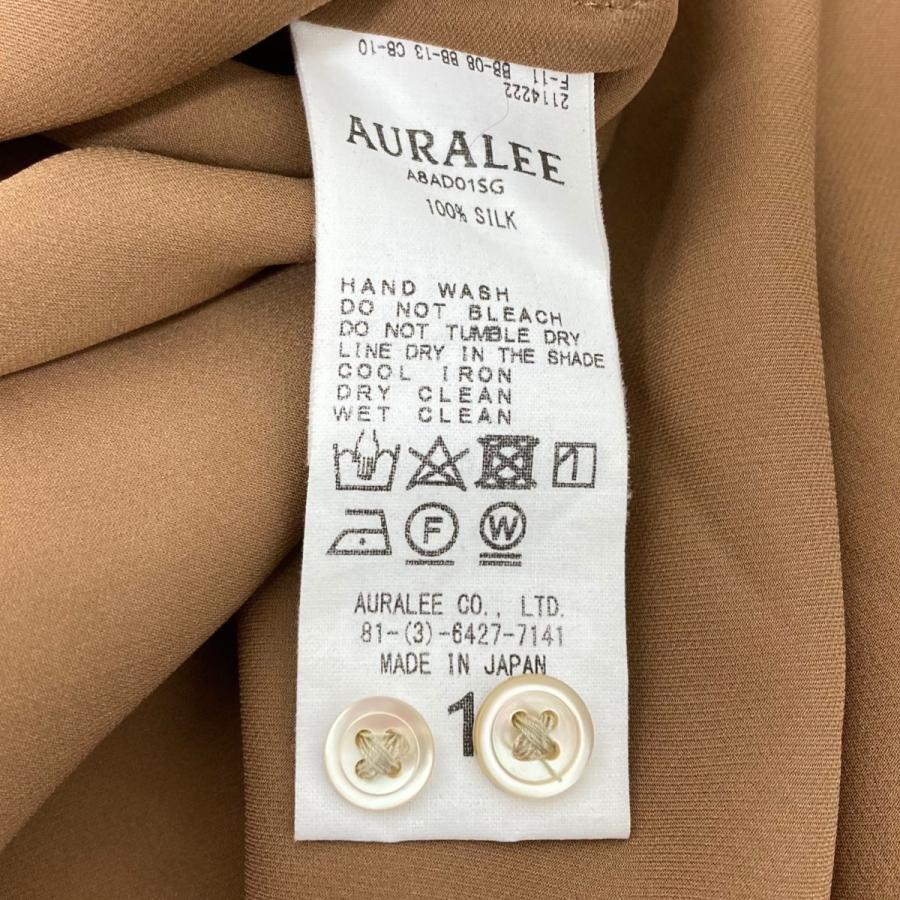 AURALEE 「SILK SATIN GEORGETTE ONE-PIECE」 ワンピース ブラウン