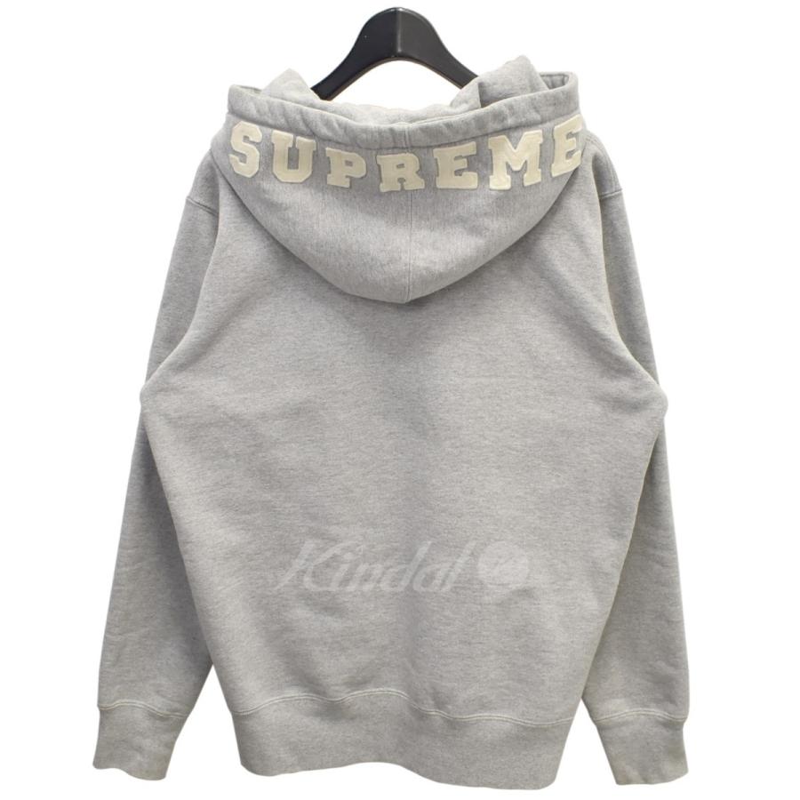 Supreme 【値下げ】SUPREME FELT HOODED LOGO ZIP UP SWEAT フェルト 