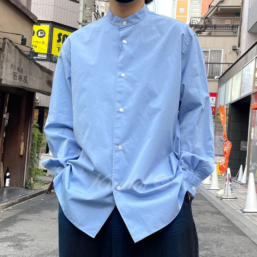 ア プレッセ A．PRESSE 21AW Band Coller Shirtバンドカラーシャツ 