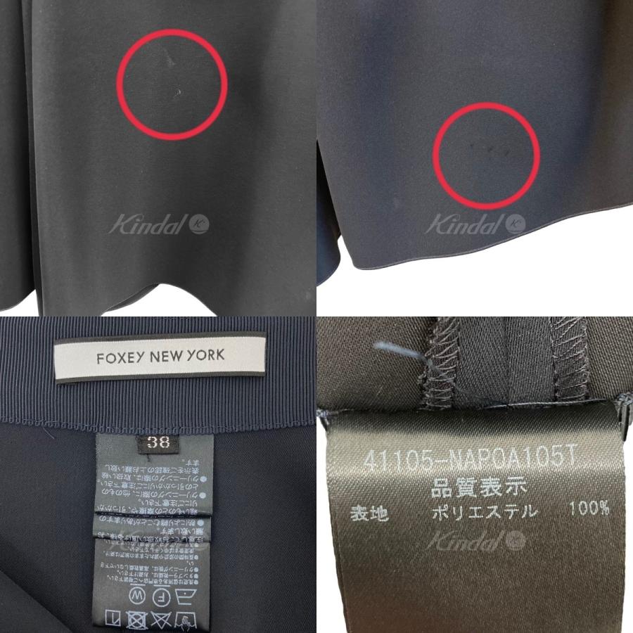 FOXY NEWYORK 「Marlene」 ワイドパンツ ネイビー サイズ：38 (渋谷