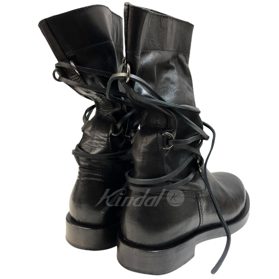 値下げ】DIESEL BLACK GOLD 編み上げエンジニアブーツ ブラック サイズ