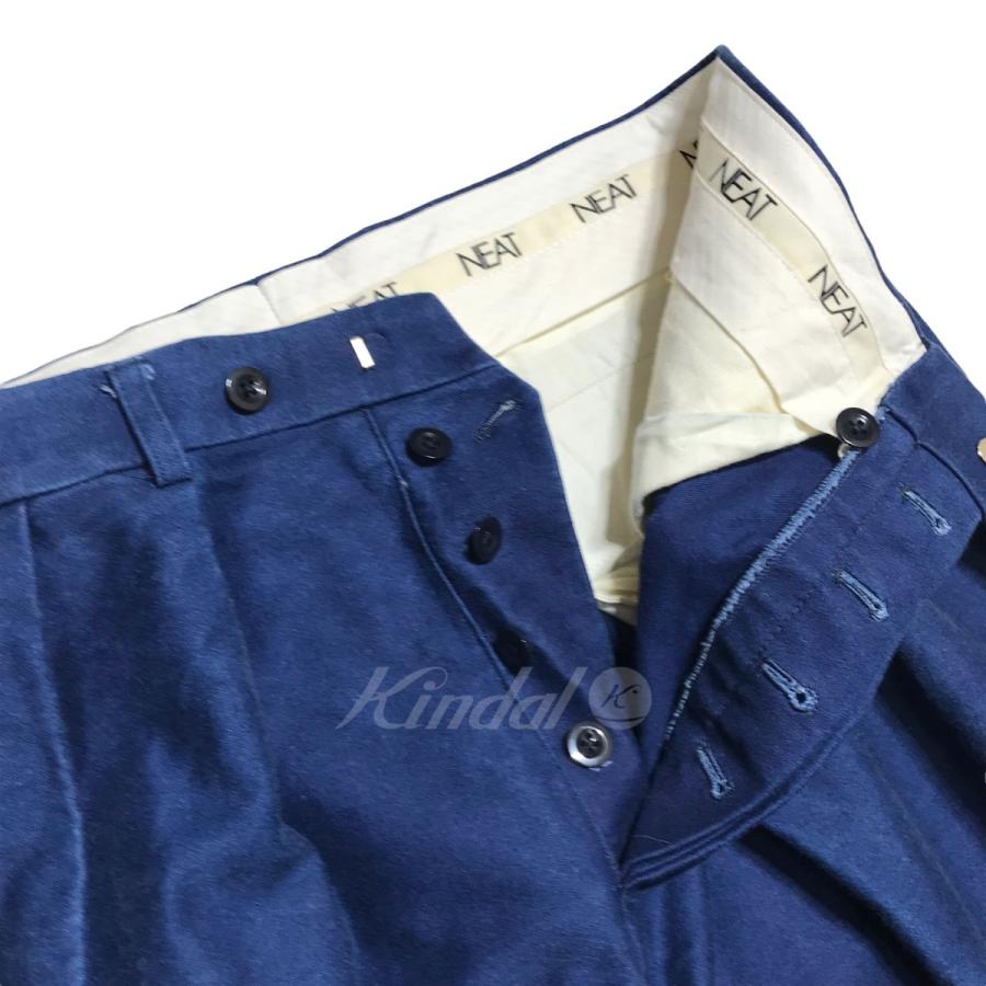 値下げ】NEAT for MaW Indigo Dyed Moleskin TAPERED テーパードパンツ