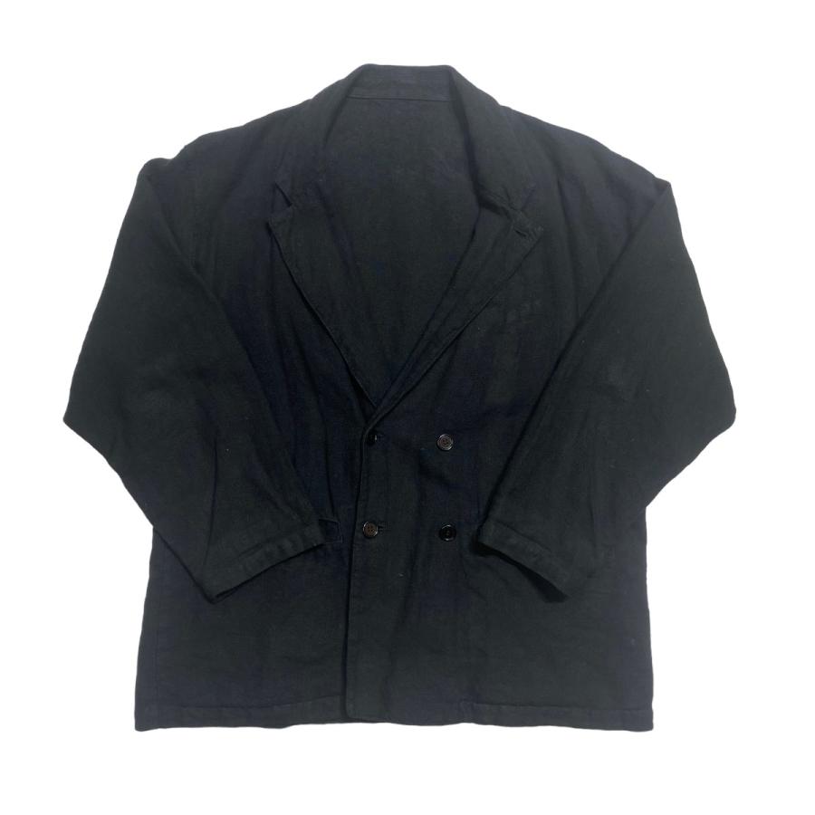 ネストローブコンフェクト nestrobe confect 起毛リネンダブルブレストジャケット ブラック サイズ：3 :