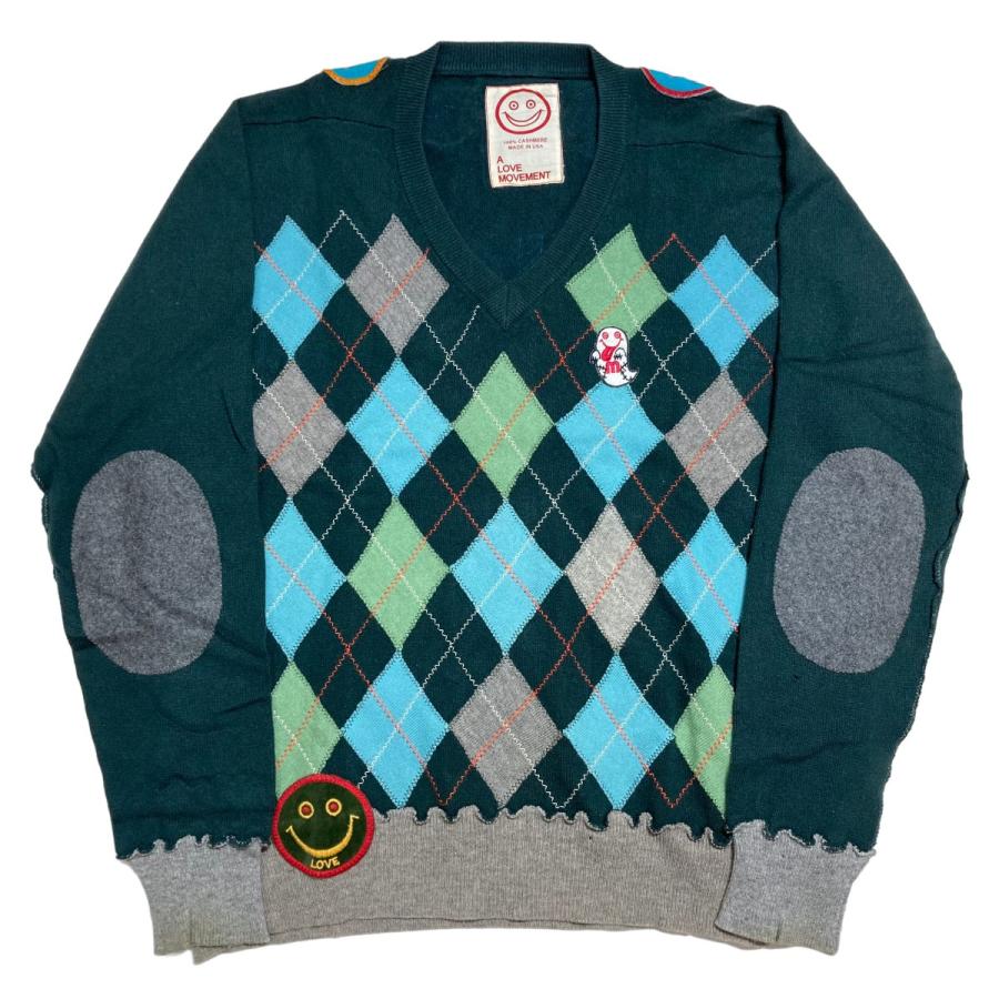 LOVE MOVEMENT 100% カシミヤ アーガイル柄 ワンピース 【公式通販】