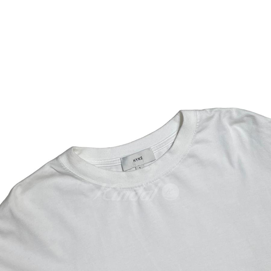 HYKE ハイク LONG-SLV TEE BIG FIT 長袖カットソー ホワイト サイズ：1 