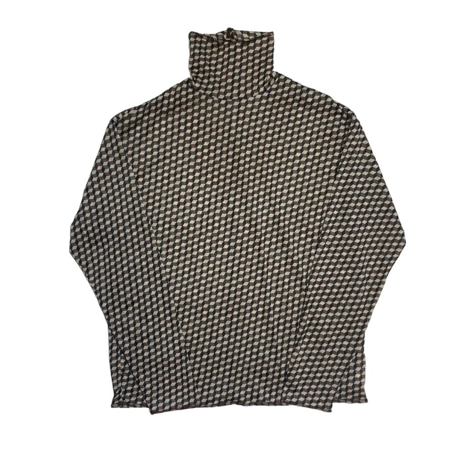値下げ】6（ROKU） BEAUTY ＆ YOUTH BLOCK PRINT TURTLE NECK PULLOVER 