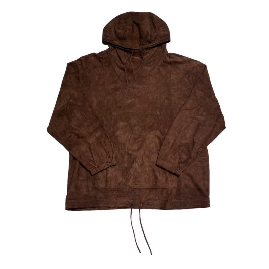 ATON エイトン ラムレザー スウェード アノラックパーカー プルオーバー