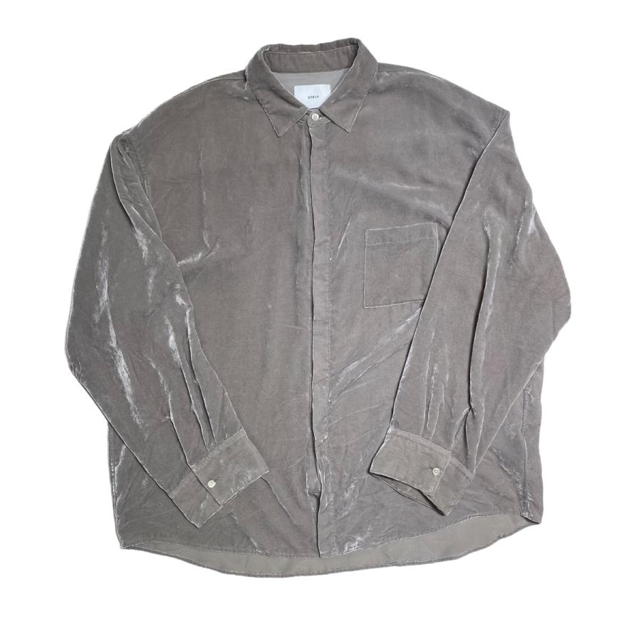 値下げ】stein OVERSIZED DOWN PAT VELVET SHIRT 長袖シャツ ST．223 