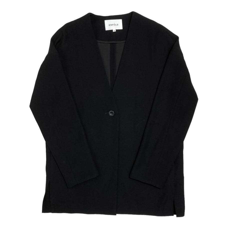 【ほぼ未使用】ENFOLD エンフォルド ダブルサテン ミニマルカーディガン ENFOLD エンフォルド ダブルサテンミニマルカーディガン