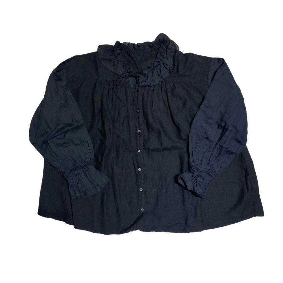 ネストローブ nest Robe リネンラミーフリルカラーブラウス 01241-1488 