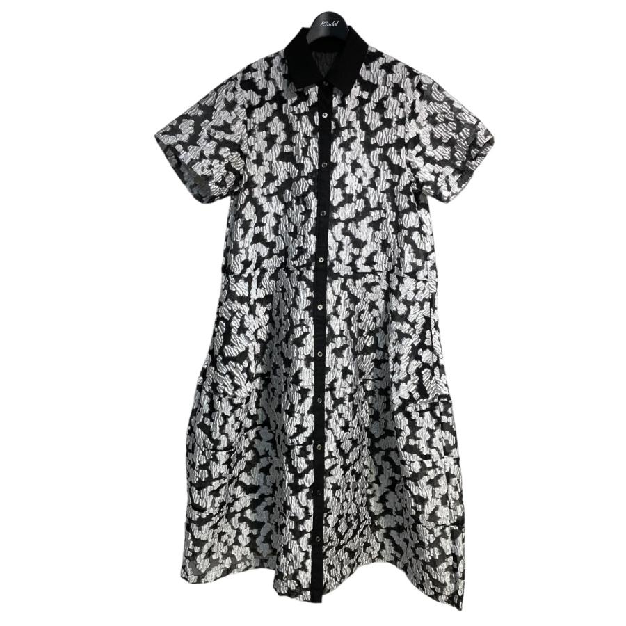 ルシェルブルー LE CIEL BLEU Sheer Jacquard Dress 26S65411 ホワイト  