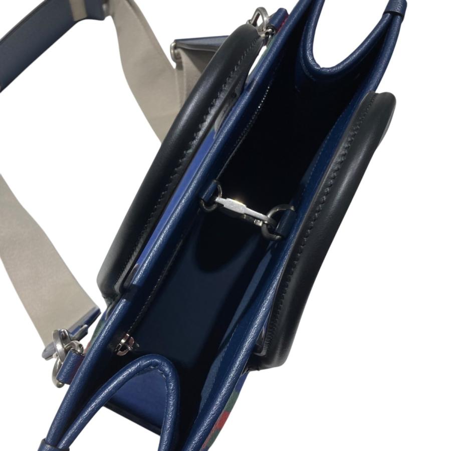 GUCCI 【値下げ】GUCCI 2WAY トートバッグ ネイビー (神戸店