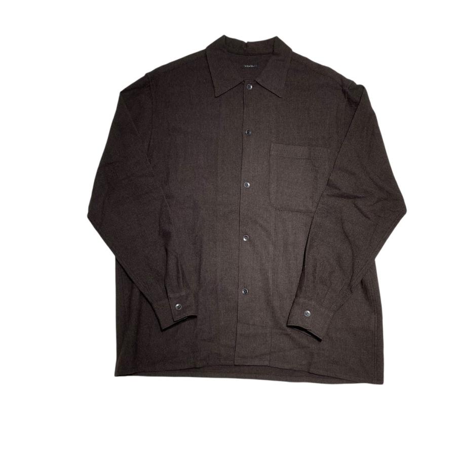 COMOLI ウールシャツ 20SS サイズ3 ブラウン （COMOLI コモリ 縮絨 