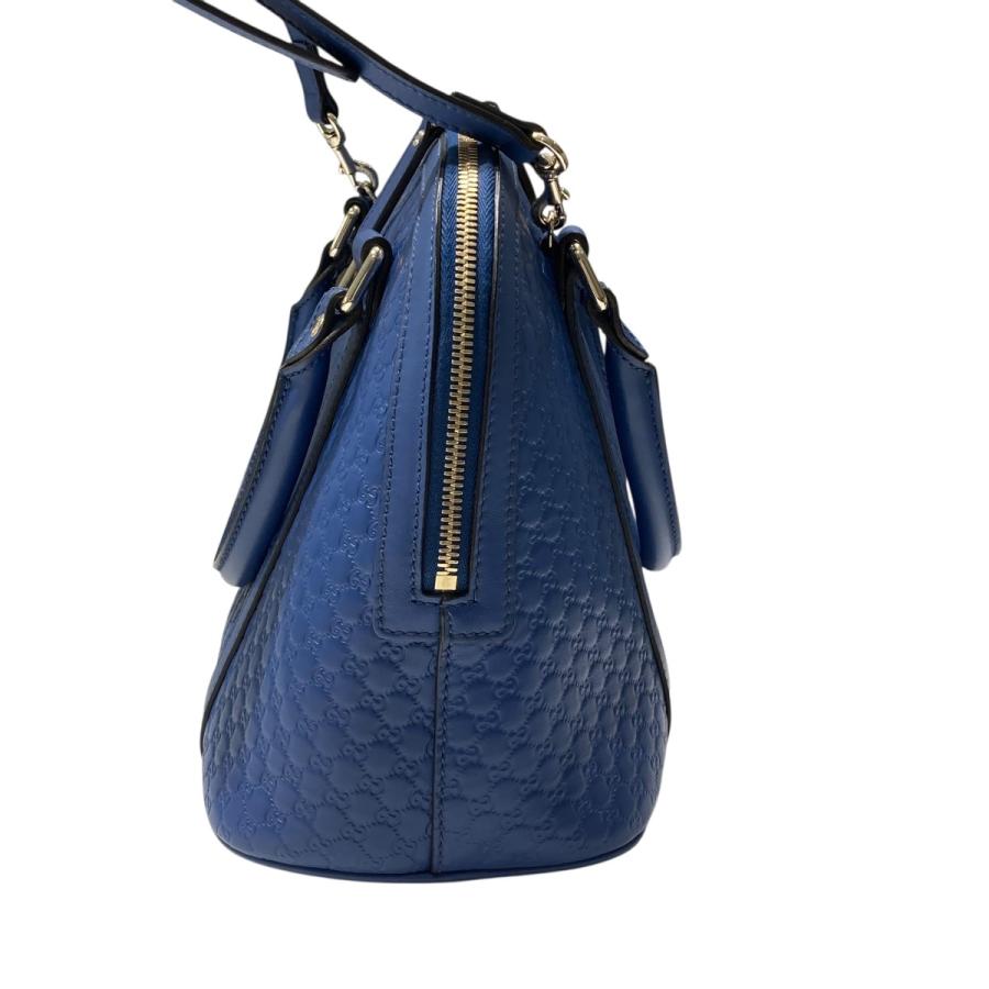 グッチ GUCCI マイクログッチシマ 2WAYハンドバッグ 449663 ブルー