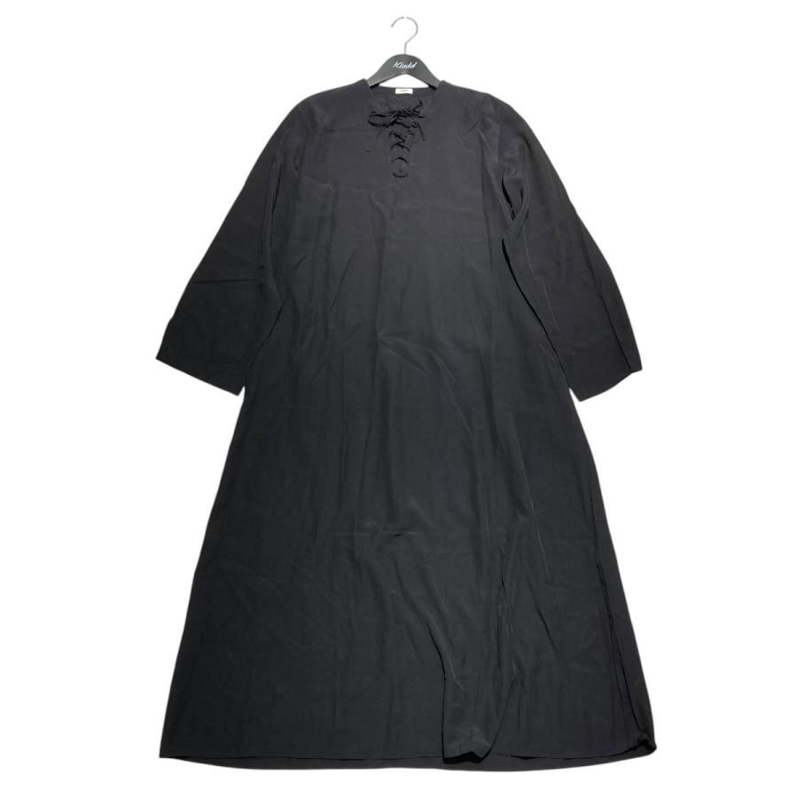 LOEFF ロエフ ポプリン レースアップ ロングワンピース 8826-299-0095 