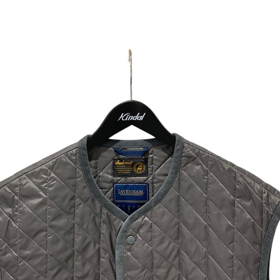 英国製 LAVENHAM JACKMAN コラボ キルティングベスト Lサイズ Lavenham X Jackman Gilet col Harbour Blue ラベンハム ジャックマン