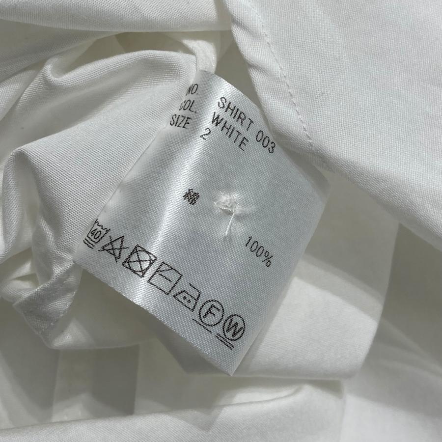 値下げ】HEUGN SHIRT003 バンドカラーシャツ ホワイト サイズ：2 (神戸