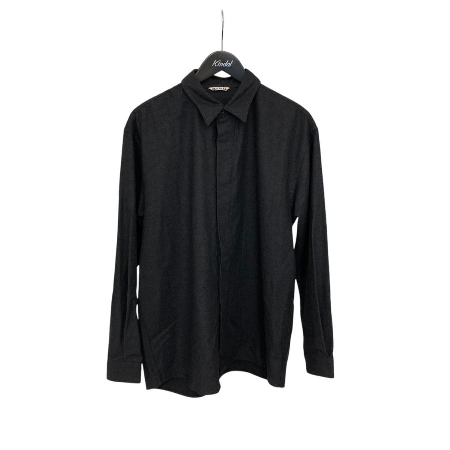 AURALEE 長袖シャツ　ブラック　サイズ3 AURALEE 黒 長袖シャツ サイズ3