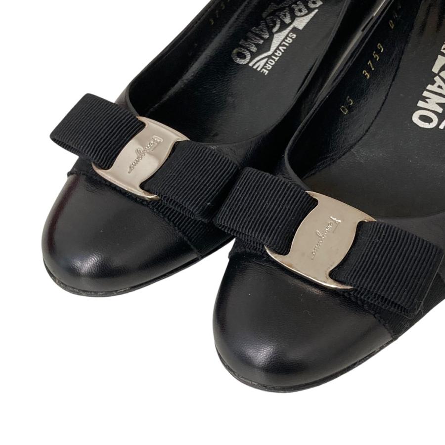 Ferragamo パンプス　エナメル Salvatore Ferragamo◇パンプス/40/BLK/エナメル/RF54991