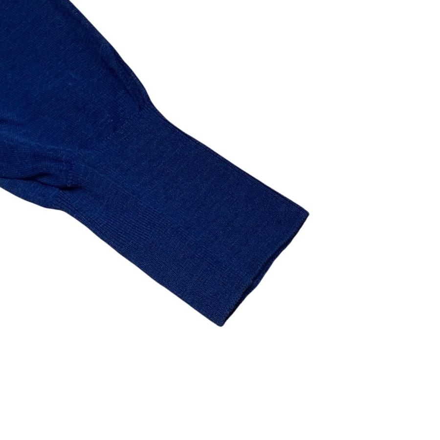HERILL Ramie Highgauge V-neck Vネックニット 22-080-HL-8110-1 ブルー 【神南】 サイズ：3