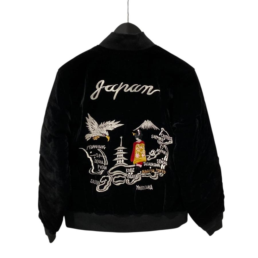 TAION（タイオン） リバーシブルスカジャンダウンジャケット ブラック