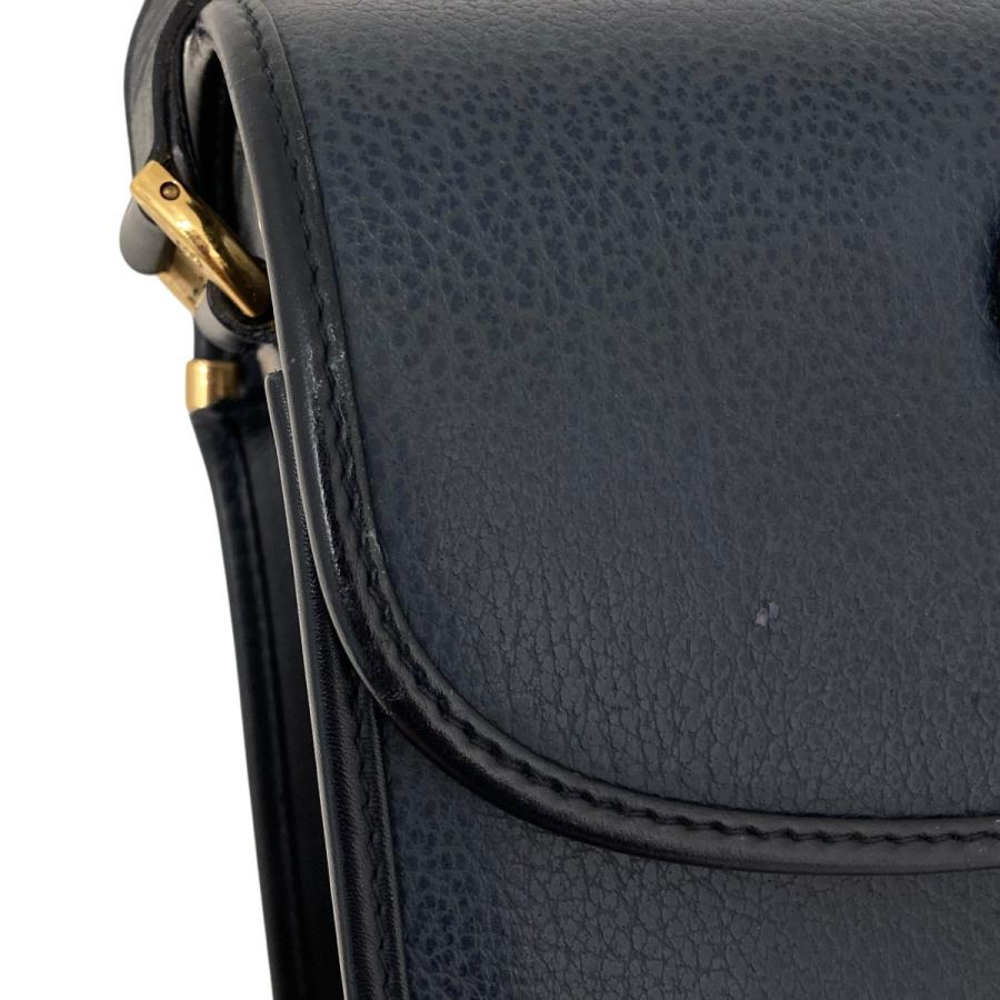 GUCCI ネイビー レザー ショルダーバッグ GUCCI ネイビー レザー ショルダーバッグ