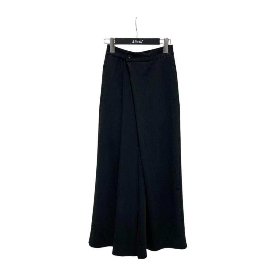 HYKE ネイビー ストレートパンツ サイズ1 HYKE（ハイク） 【値下げ】HYKE SATIN WIDE LEG PANTS スラックス 241