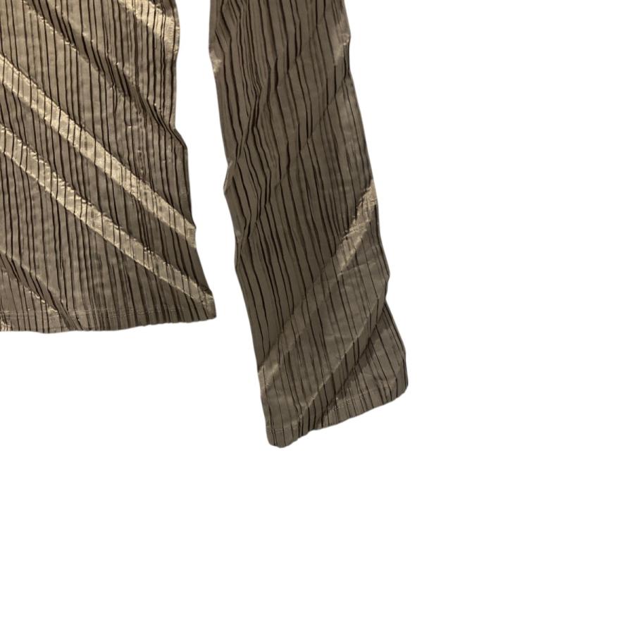 HOMME PLISSE ISSEY MIYAKE◇長袖ワンピース/1/ポリエステル/BRW/無地