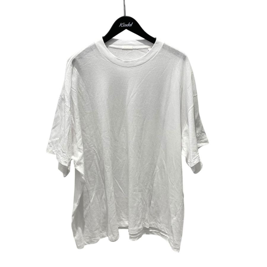 COMOLI（コモリ） コットンメッシュ半袖Tシャツ B01-05036 ホワイト 