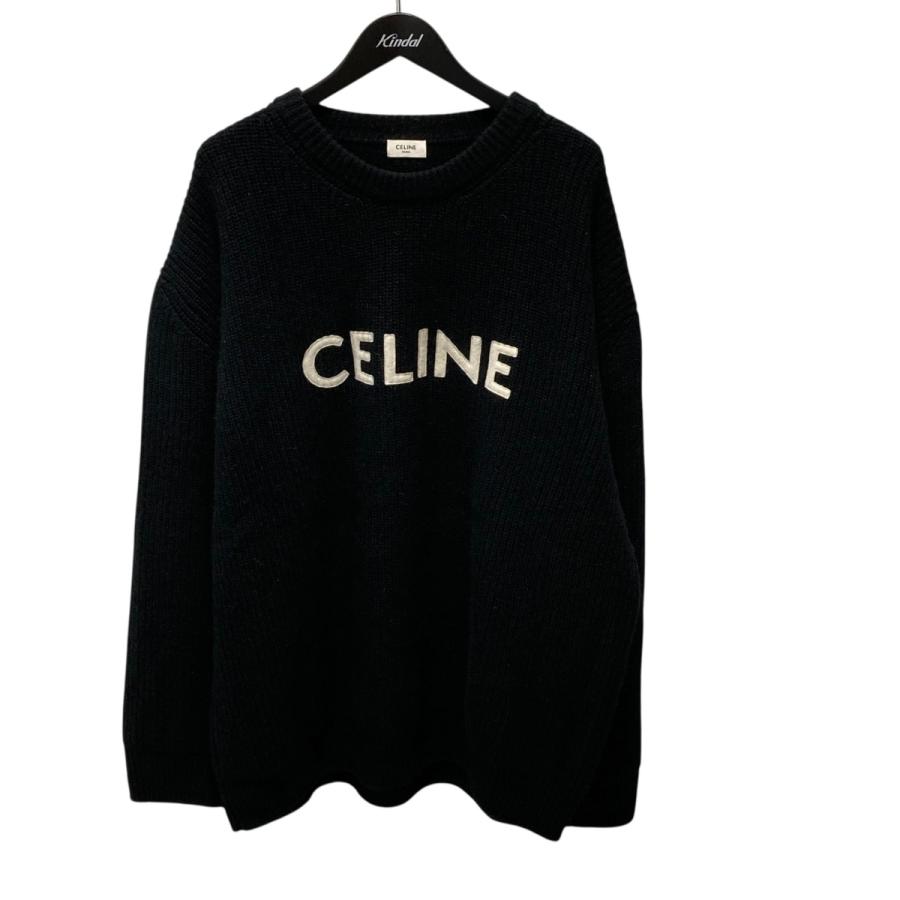 CELINE セリーヌ❢交渉可❢クルーネック 長袖 スウェット アイコン刺繍 CELINE（セリーヌ） CELINE Embroidery Over Size Sweater クルー