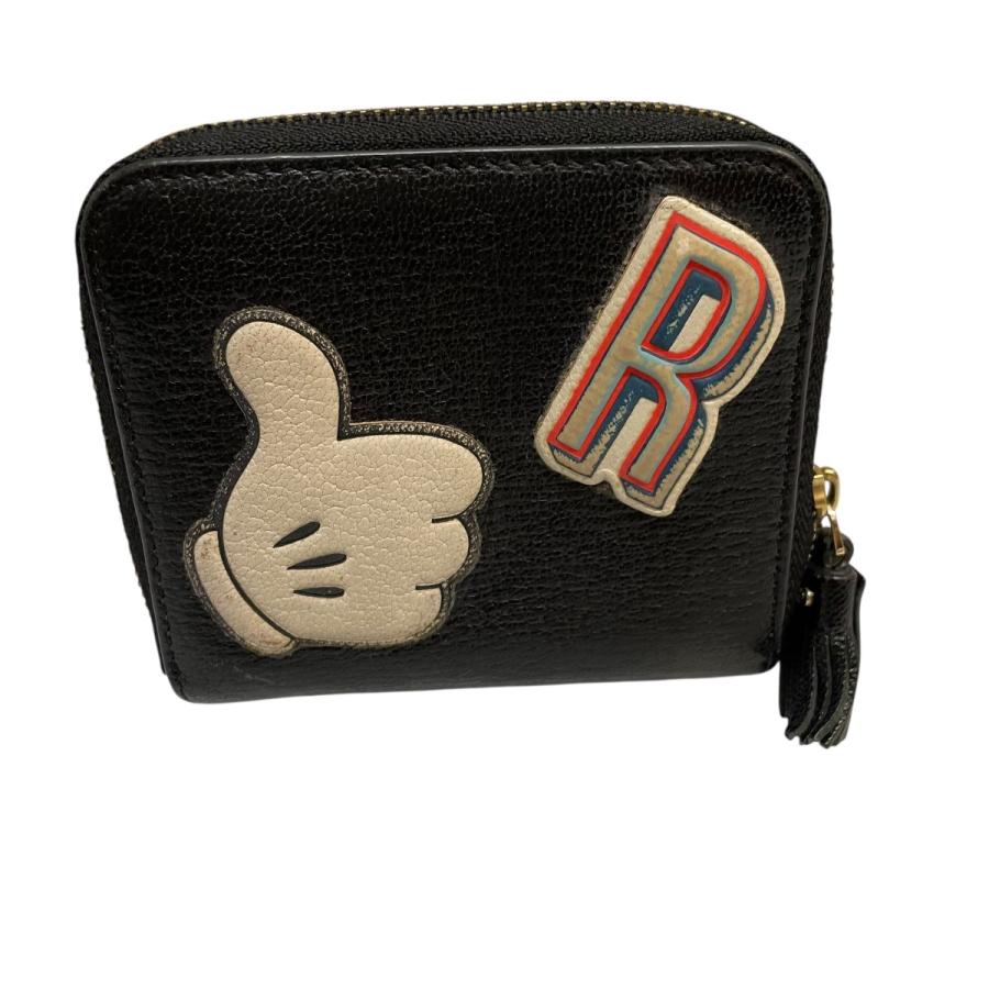 ANYA HINDMARCH アニヤハインドマーチ ブラック二つ折り財布 ANYA HINDMARCH アニヤハインドマーチ 2つ折り財布 ブラック