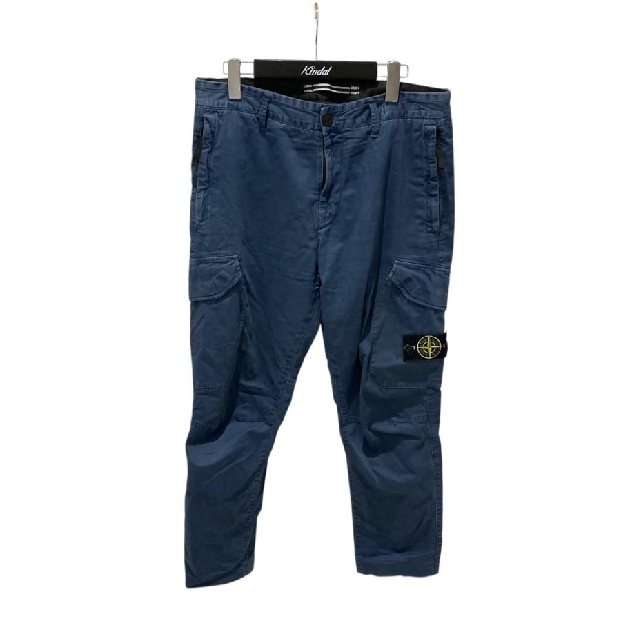 ブルー カーゴパンツ ストーンロゴ STONE ISLAND（ストーン アイランド） 【値下げ】STONE ISLAND カーゴ