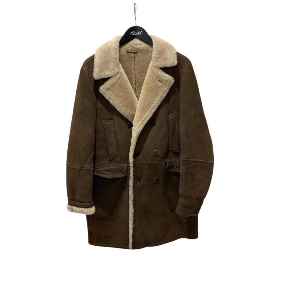 EMMETI（エンメティ） ムートンレザーダブルコート ブラウン サイズ