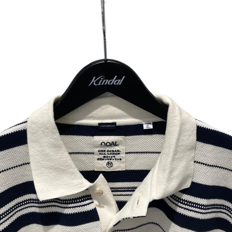 nanamica（ナナミカ） nanamica Stripe Polo Sweater 半袖ニット