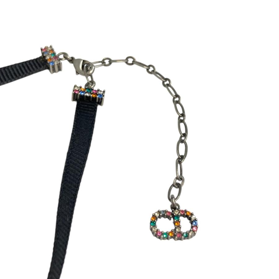 DIOR ネックレス　チョーカー　ストーン　キラキラ　ロゴ Christian Dior（クリスチャン・ディオール） ラインストーン付きロゴ