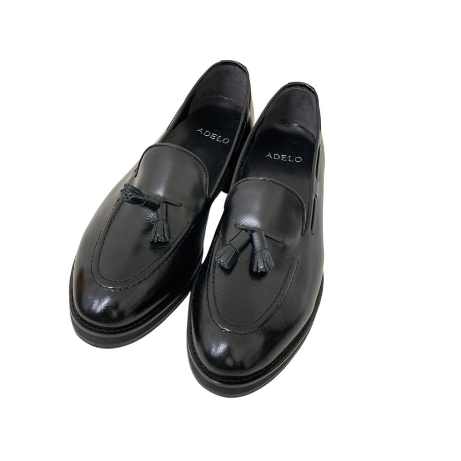 ADELO ローファー ADELO タッセルローファー レザーシューズ ブラック サイズ：27.0cm