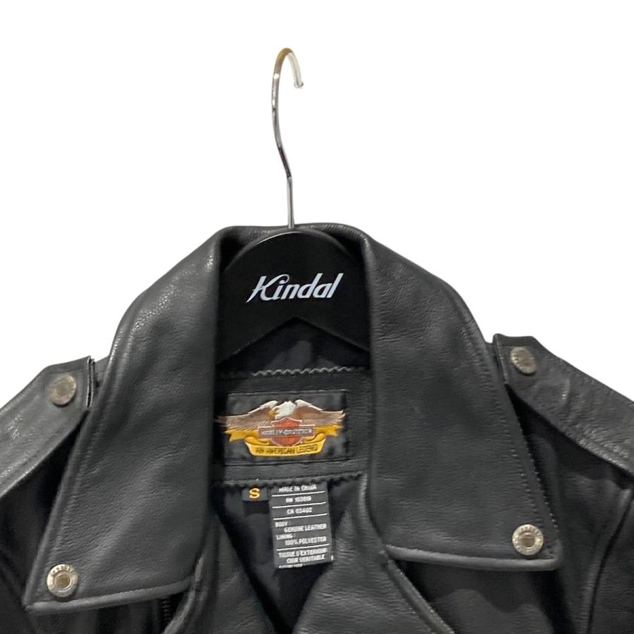 Harley Davidson ブラックレザージャケット Sサイズ Harley Davidson（ハーレー・ダビッドソン） HARLEY-DAVIDSON レザー