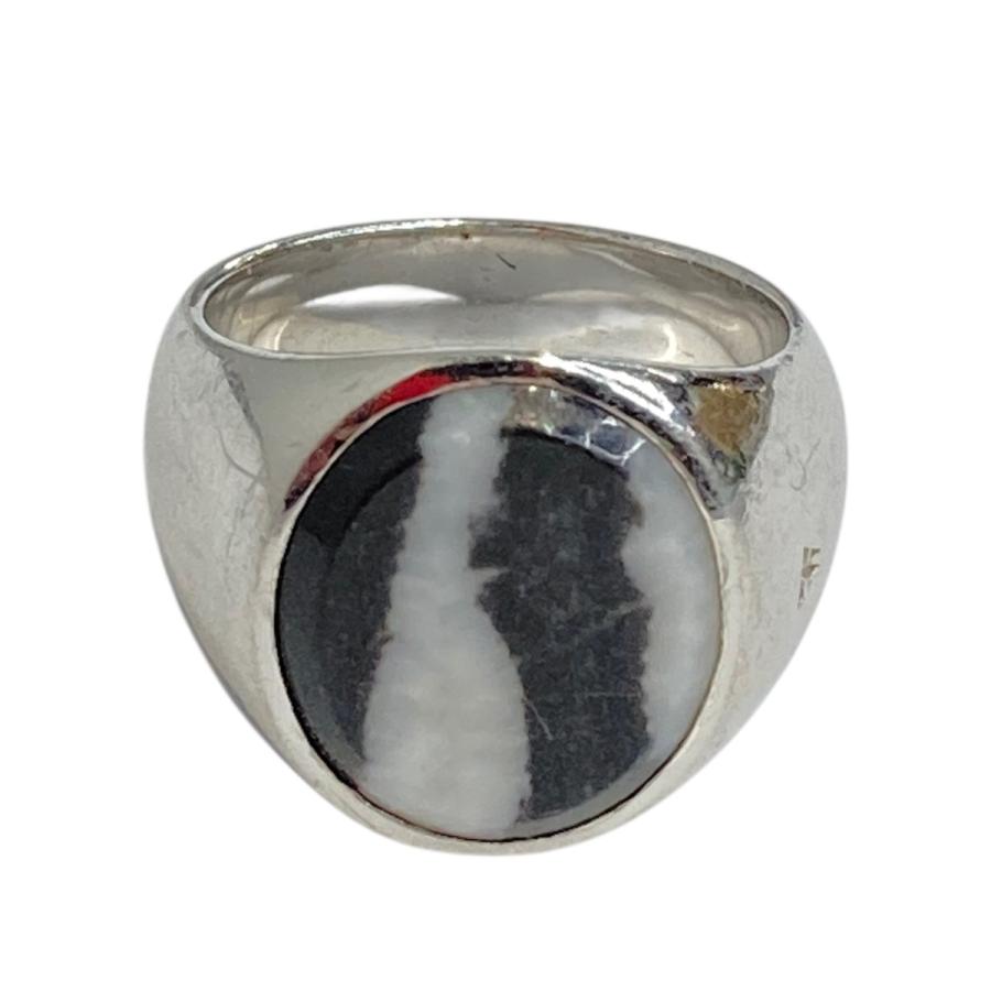 TOM WOOD（トムウッド） TOM WOOD OVAL ZEBRA RING MARBEL オーバル