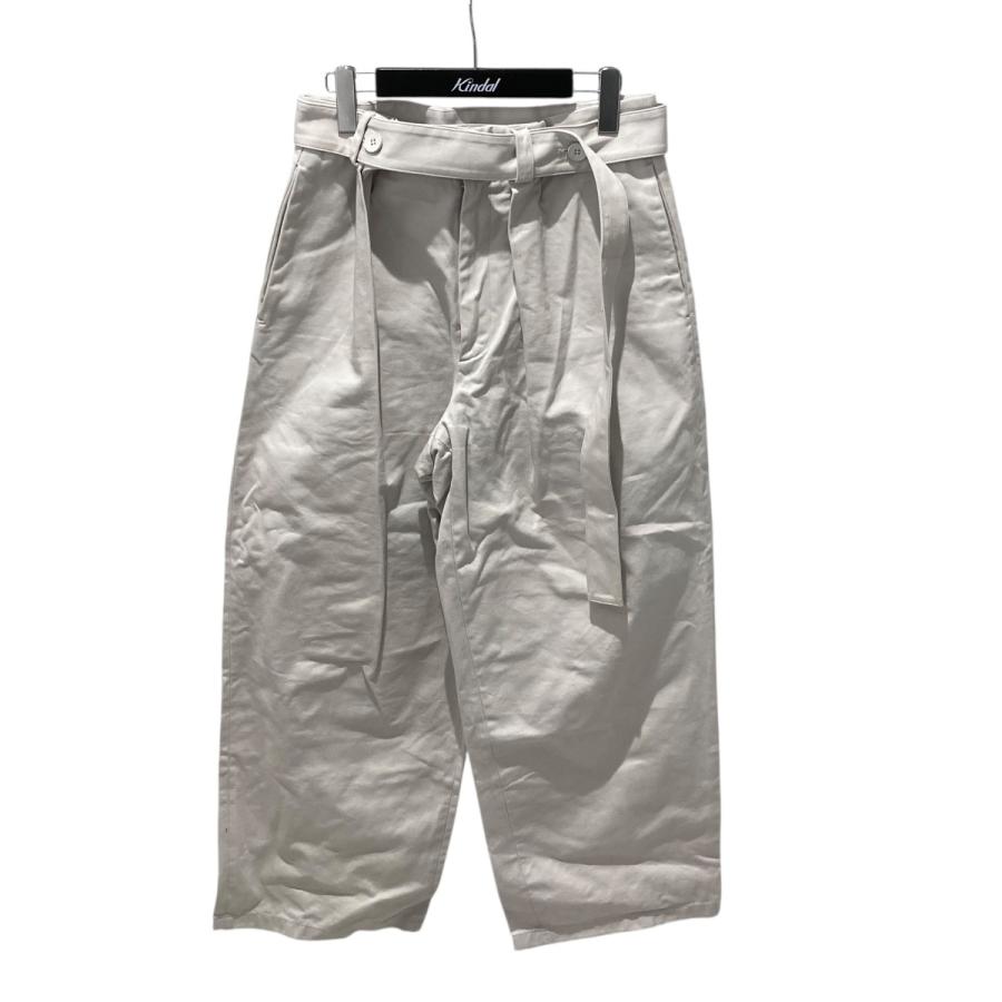 メンズ　ジルサンダー　JILSANDER ライトグレー ワイドパンツ JIL SANDER（ジルサンダー） JIL SANDER 23SS ベルト付き ワイドパンツ