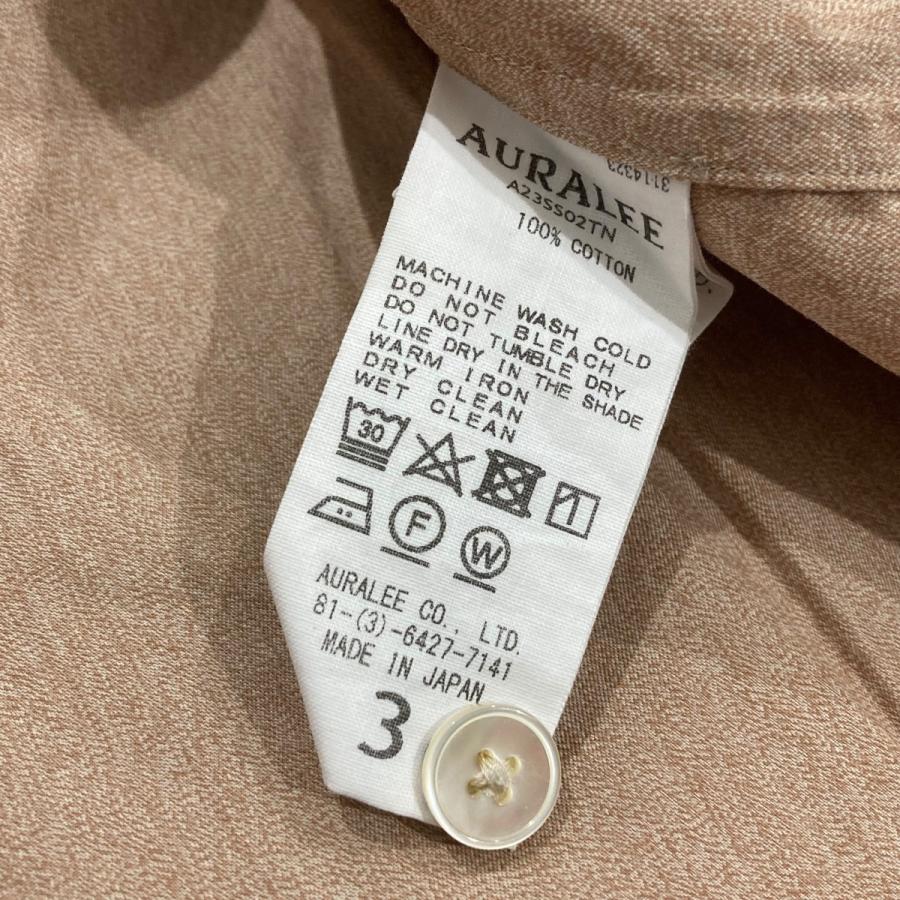 AURALEE（オーラリー） AURALEE WASHED FINX TWILL BIG SHIRT 長袖