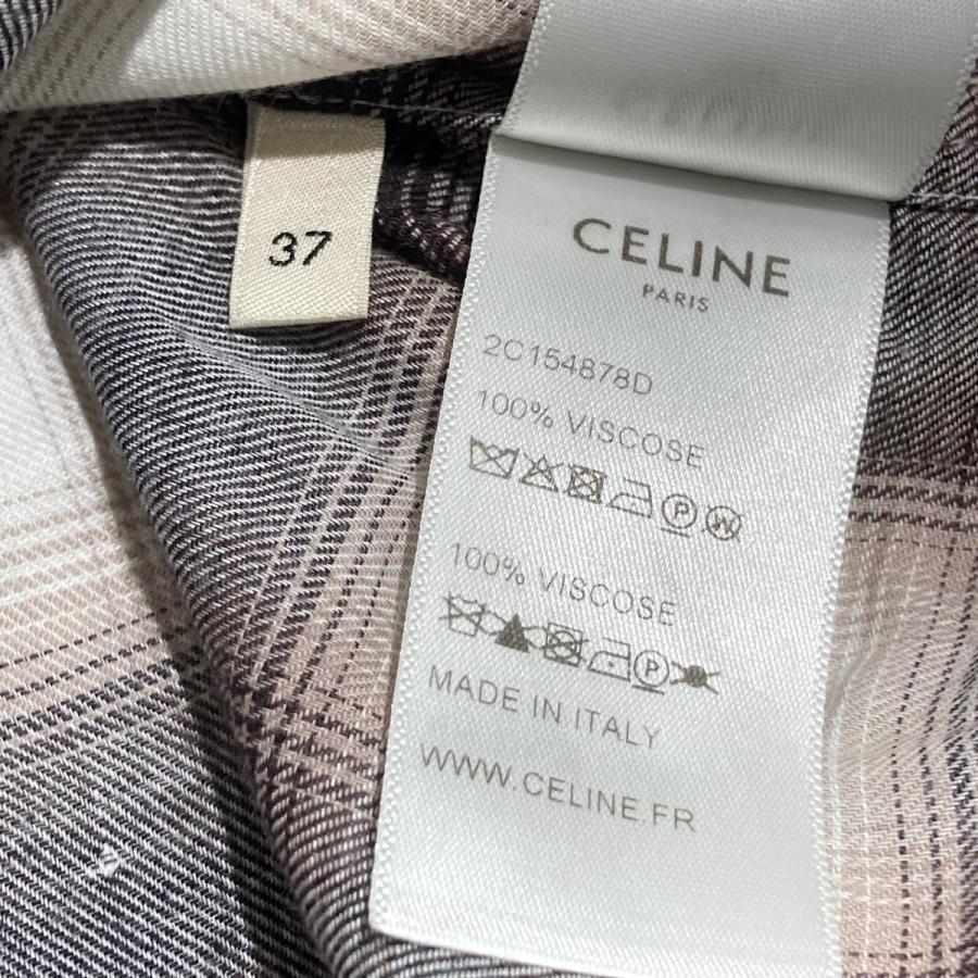 CELINE（セリーヌ） オンブレチェック 長袖シャツ 2C154878D ベージュ 