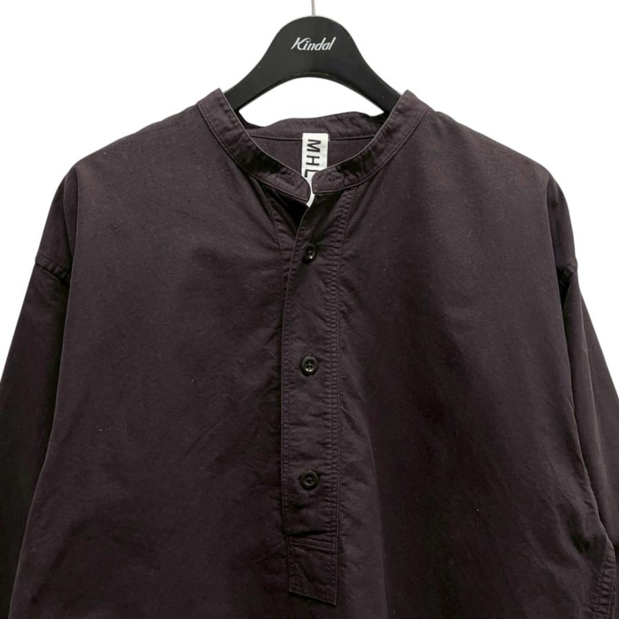 MHL.（エムエイチエル） MHL SOFT HOPSACK バンドカラーシャツ 596 