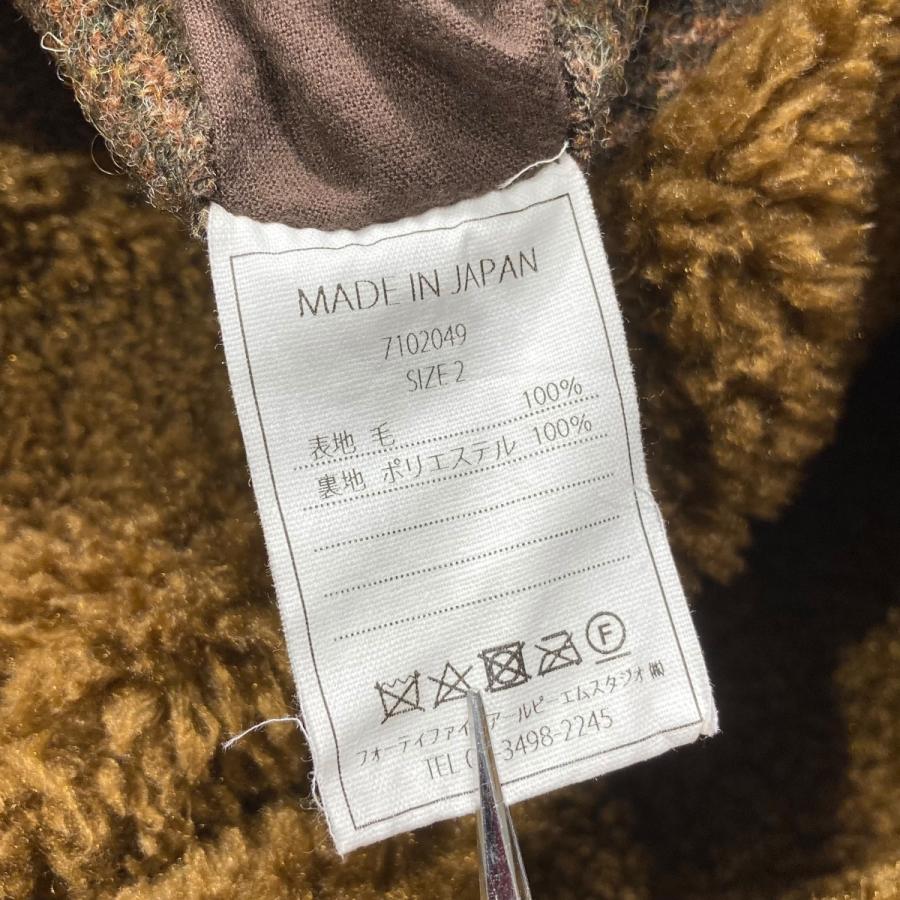 45アールピーエム 45rpm シェットランドニットとボアのコート