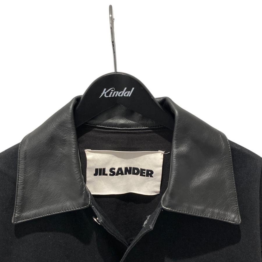 jil sander 25ss 襟レザー　カバーオール　ワークジャケット jil sander 25ss 襟レザー カバーオール ワークジャケット