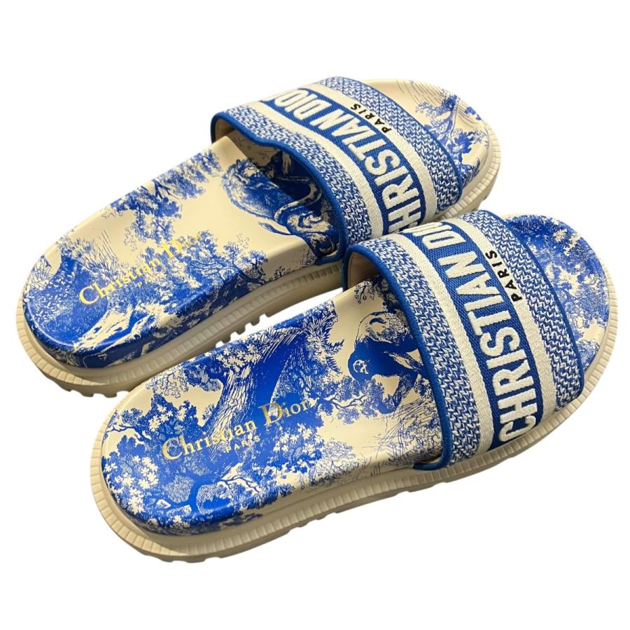 クリスチャンディオール サンダル Dwayトワルドゥジュイ 36 ネイビー Christian Dior（クリスチャン・ディオール） Christian Dior DWAY