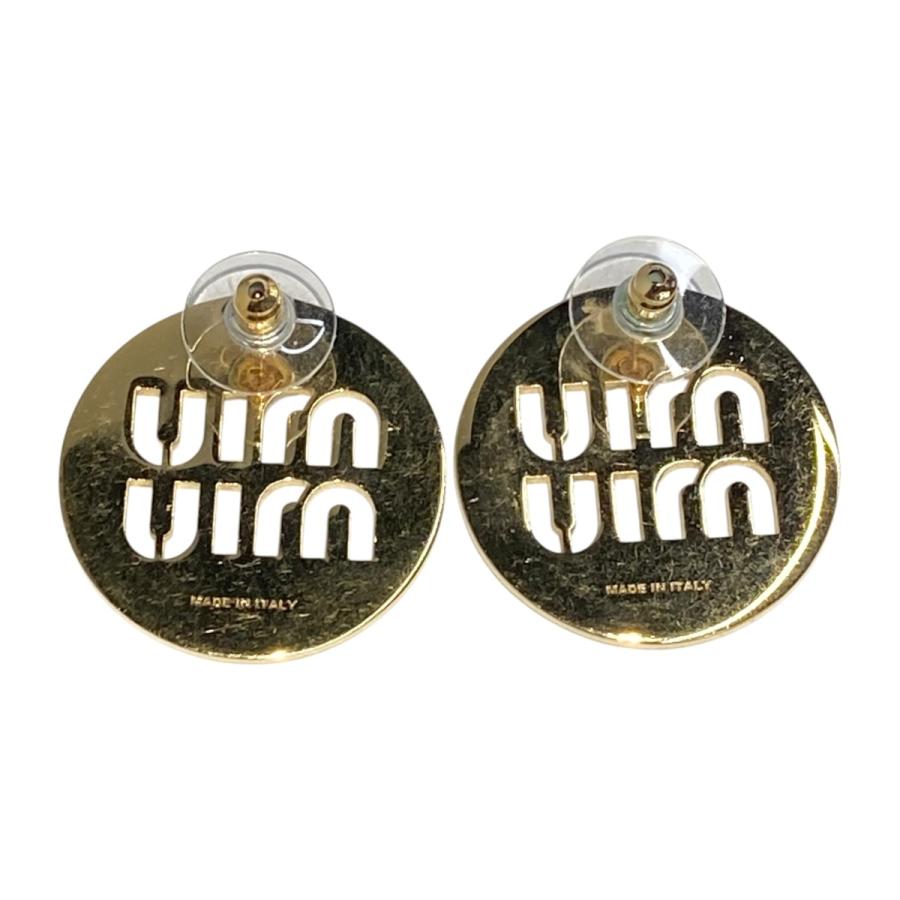 miu miu（ミュウミュウ） カットアウトロゴラウンドスタッドピアス