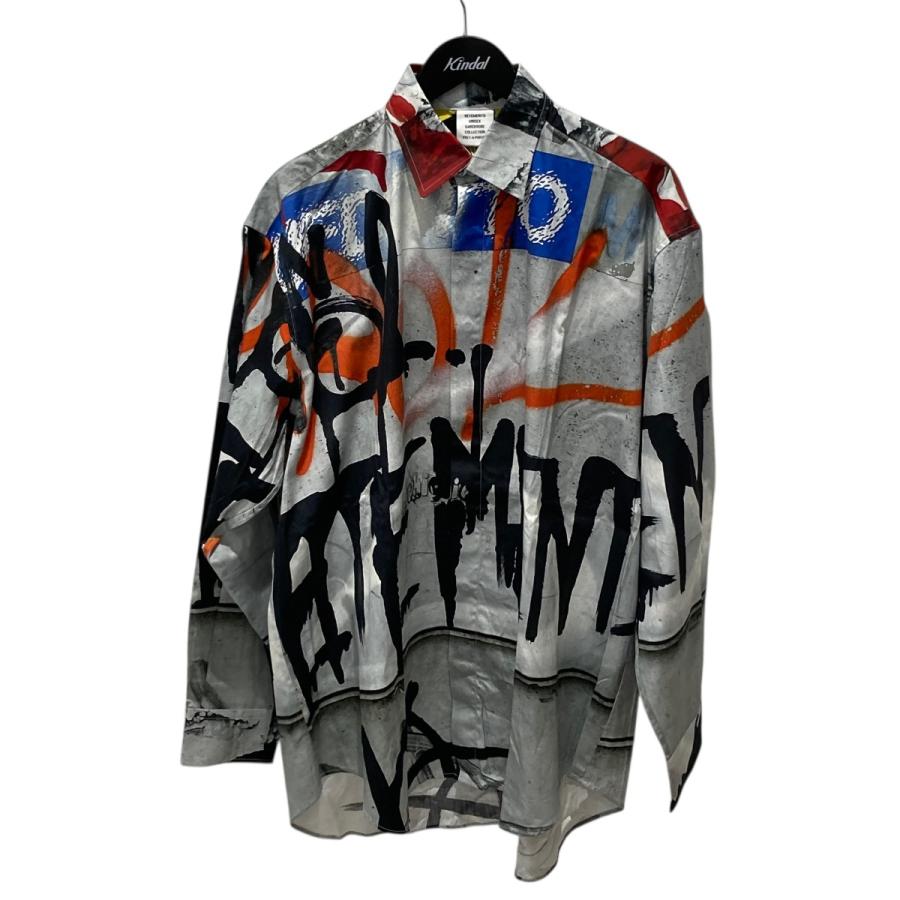 値下げ】VETEMENTS 23AW GRAPHIC LS SHIRT 総柄 長袖シャツ UE54SH340G 