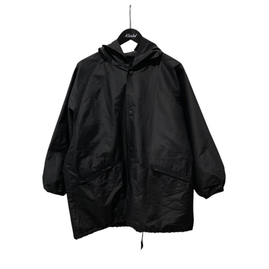 COMOLI（コモリ） コットンシルクフーデッドコート T01-04003 ブラック