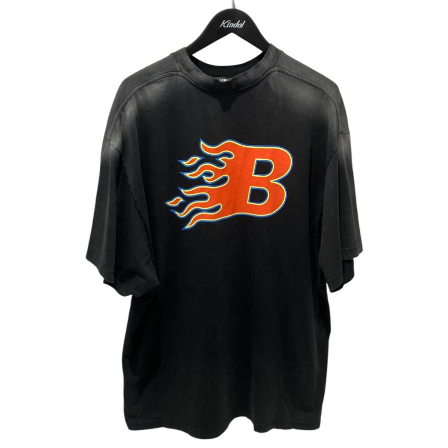 【鑑定済】BALENCIAGA バレンシアガ ロゴ Tシャツ BALENCIAGA（バレンシアガ） BALENCIAGA 21SS Flame print TEE Tシャツ